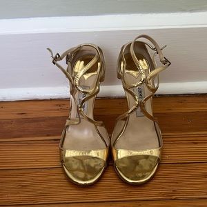 Jimmy Choo - gold evening shoes. Size 37.5 Eur.